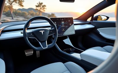 Intérieur Tesla : design, technologies et ergonomie